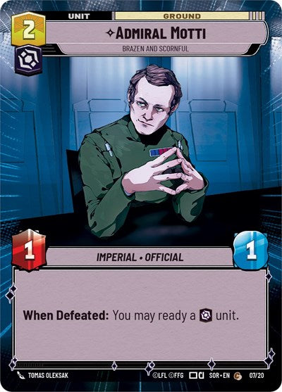 Admiral Motti Brazen and Scornful (Hyperspace) (Weekly Play Promos) Near Mint