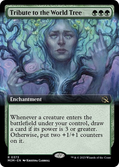 Tribute to the World Tree (Extended Art) (March of the Machine) Near Mint Foil