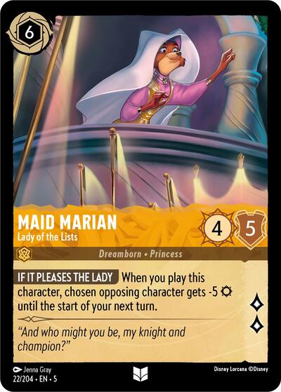 Maid Marian - Lady of the Lists (Shimmering Skies) Near Mint Cold Foil