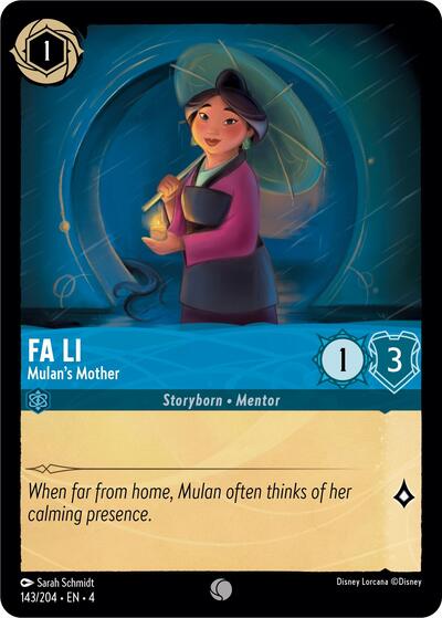 Fa Li - Mulan's Mother (Ursula's Return) Near Mint