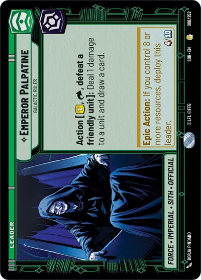 Emperor Palpatine Galactic Ruler (Spark of Rebellion) Near Mint