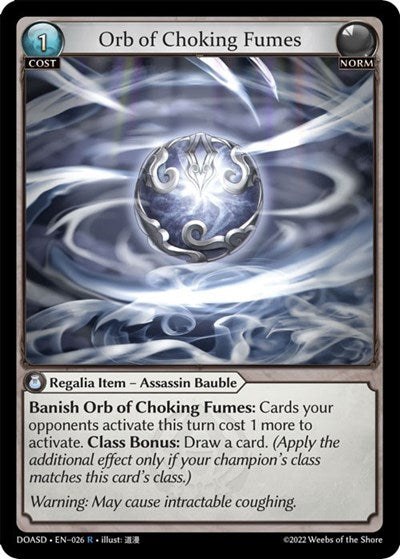 Orb of Choking Fumes (Dawn of Ashes Starter Decks) Near Mint Unlimited