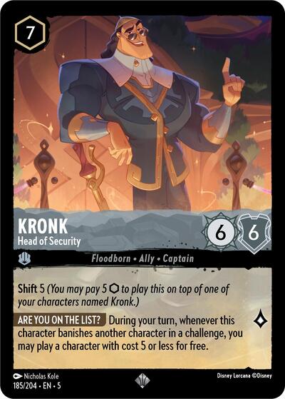 Kronk - Head of Security (Shimmering Skies) Near Mint Cold Foil