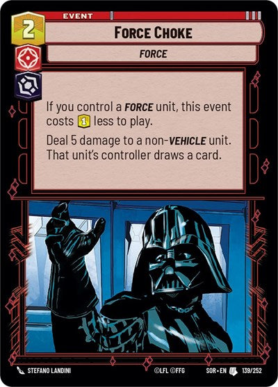 Force Choke (Spark of Rebellion) Near Mint