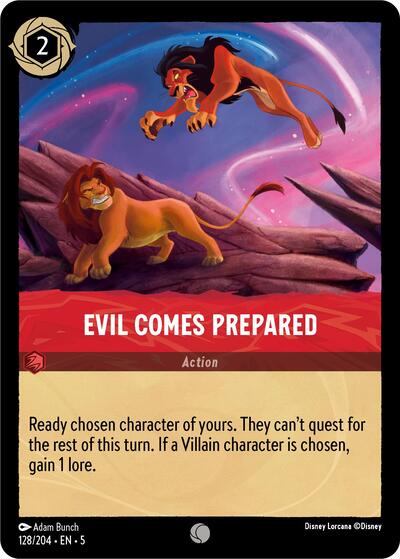 Evil Comes Prepared (Shimmering Skies) Near Mint Cold Foil