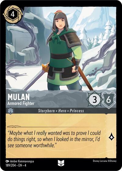 Mulan - Armored Fighter (Ursula's Return) Near Mint